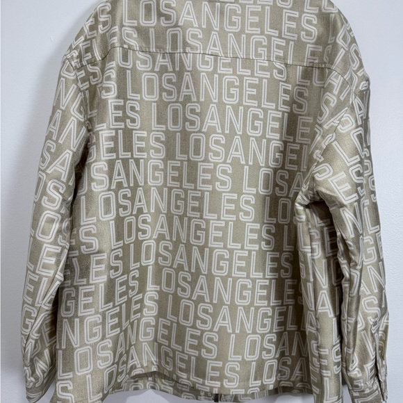 Forever 21 Beige Los Angeles Print Men's Jacket - Picture 2 of 10